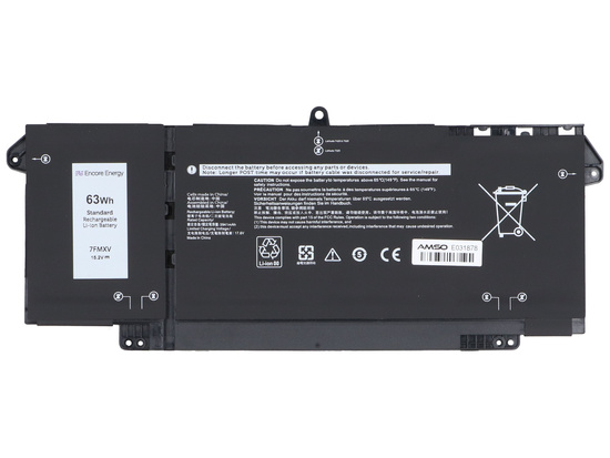 Bateria Encore Energy do Dell Latitude 5320 7320 7420 7520 63Wh 15.2V 4145mAh 7FMXV