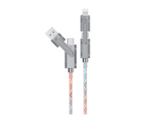 Kabel Encore Energy 4w1 USB-C USB-A Lightning przewód QC PD 3A 60W do ładowania i transferu danych 100 cm EE133
