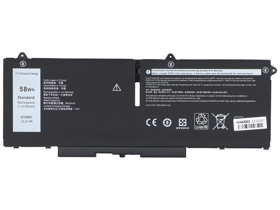 Bateria Encore Energy do Dell Latitude 7330 7530 7430 5430 5530 5330 Precision 3570 58Wh 15.2V 3800mAh 07KRV